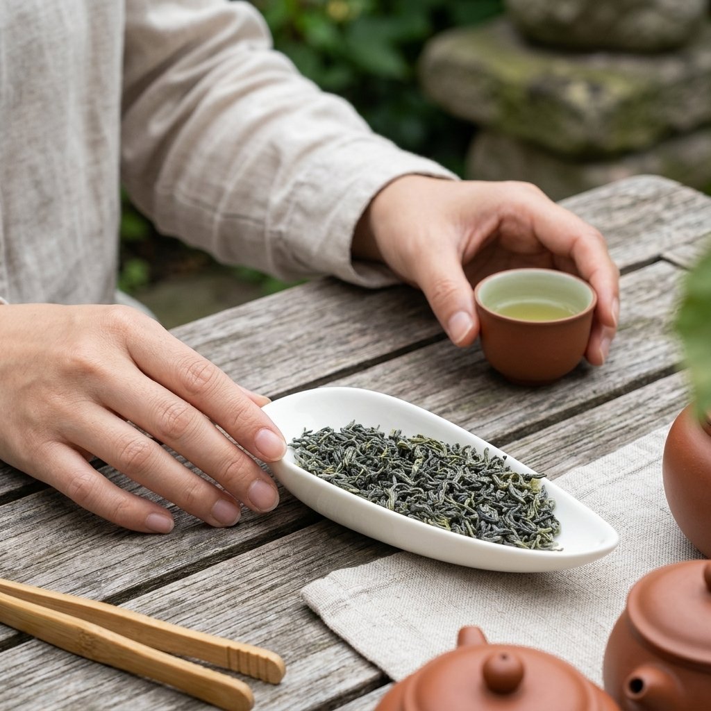 Simple Glass Mug Tea Brewing